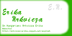 erika mrkvicza business card